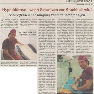 Schweißdrüsenabsaugung Dr. Kai Rezai Münster
