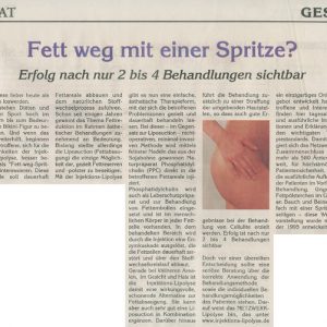 Presseartikel Fett-Weg-Spritze Dr. Kai Rezai